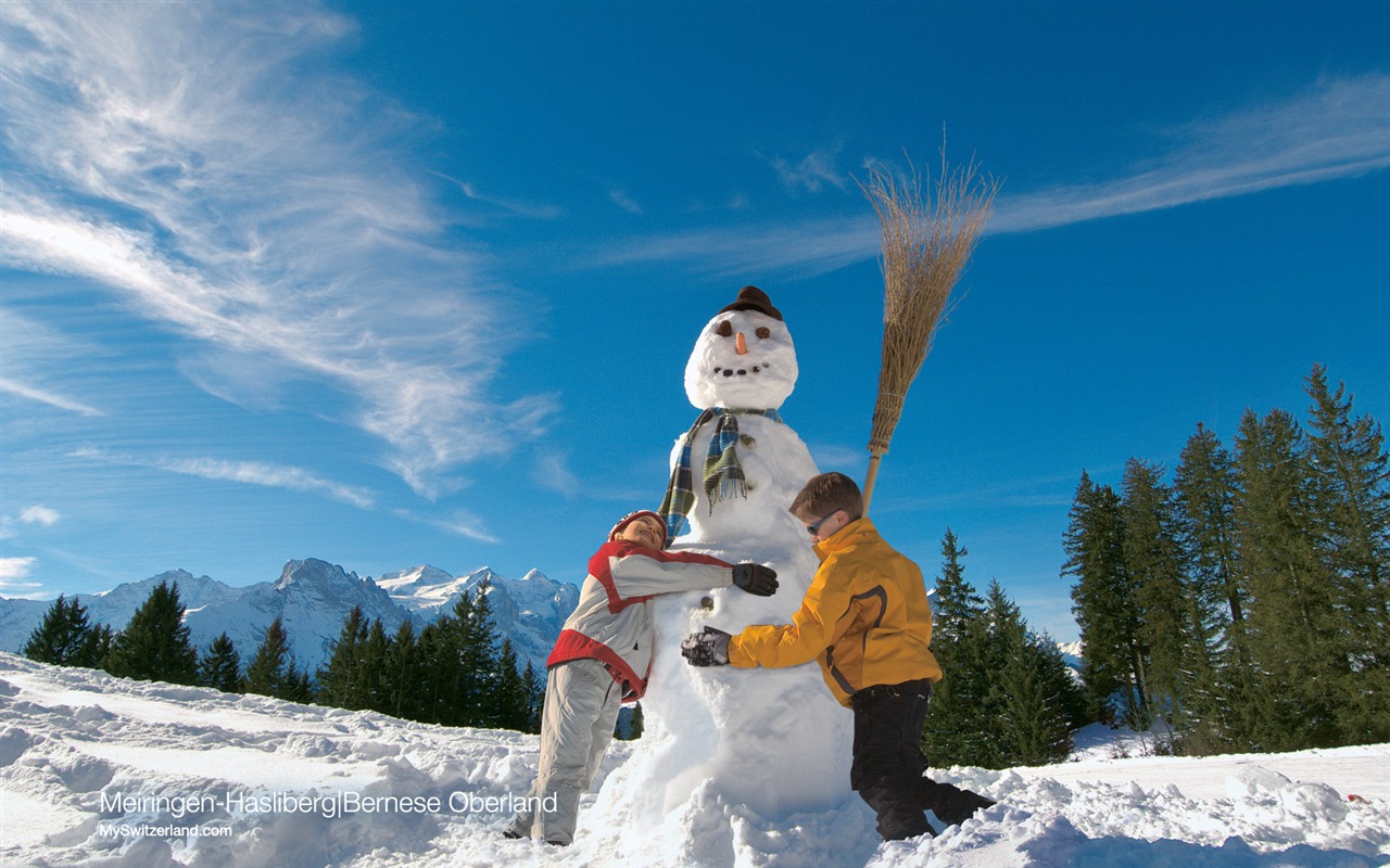 Swiss winter snow wallpaper #15 - 1280x800