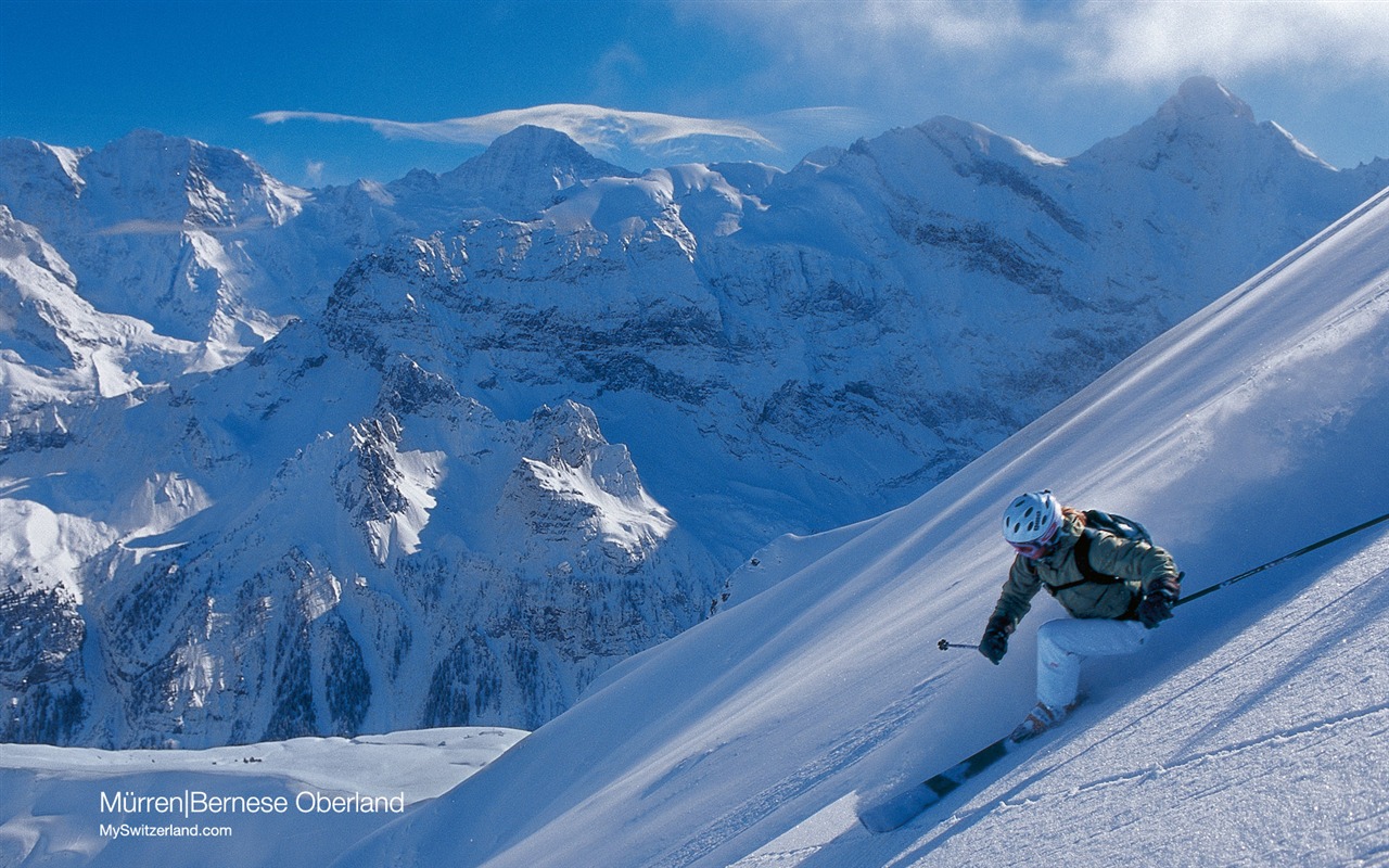 Swiss winter snow wallpaper #18 - 1280x800