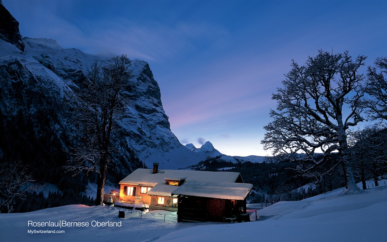 Swiss fond d'écran de neige en hiver #19 - 1280x800