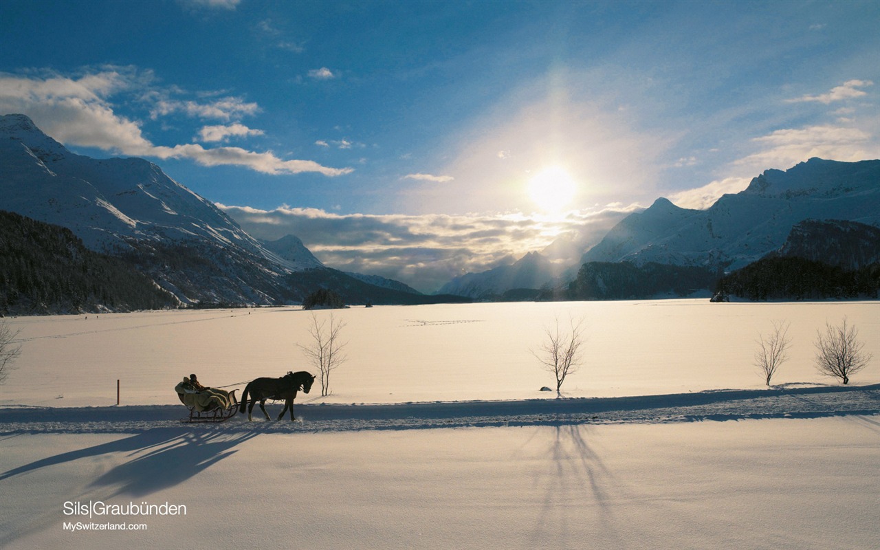Swiss fond d'écran de neige en hiver #20 - 1280x800