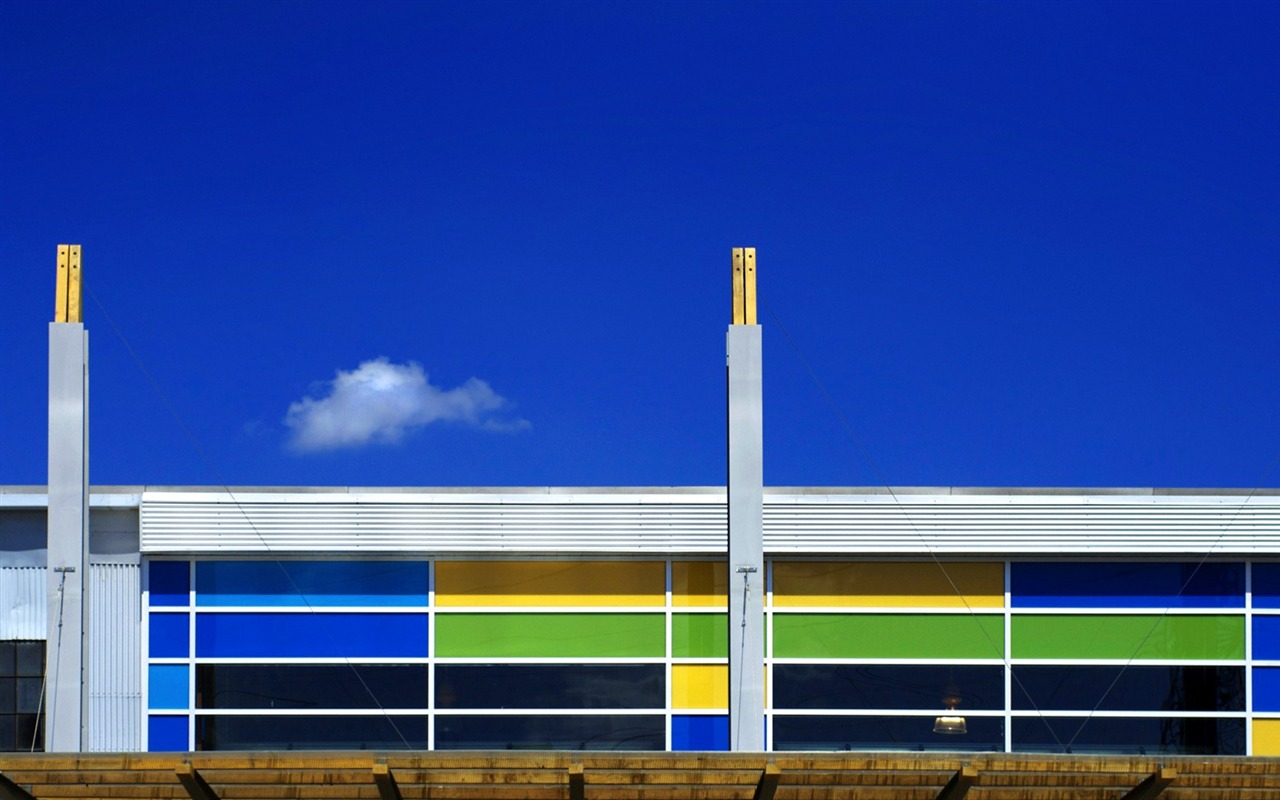 城市藍色天空壁紙 #30 - 1280x800
