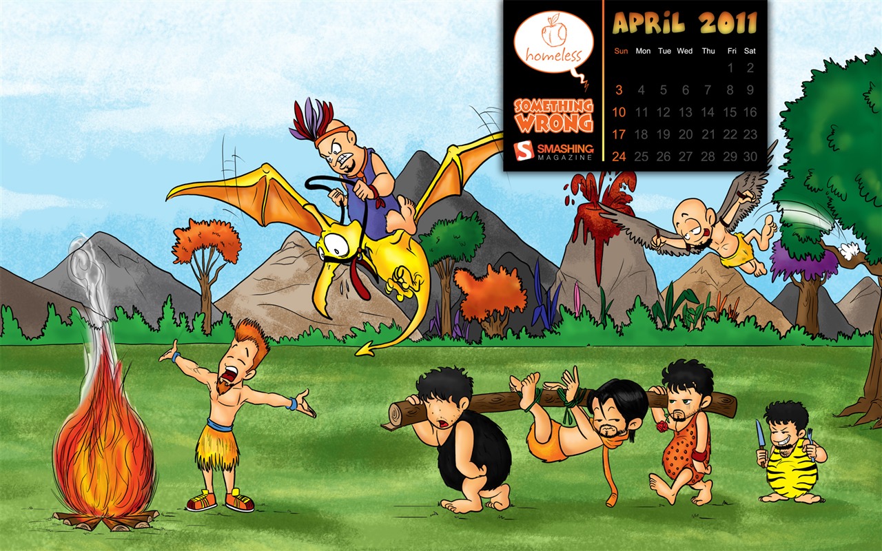 April 2011 Kalender Wallpaper (2) #1 - 1280x800