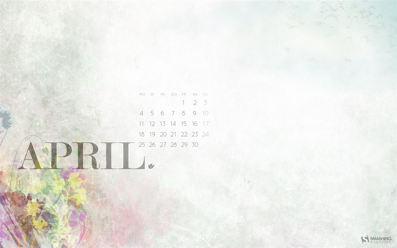 April 2011 Calendar Wallpaper (2) #8 - 1280x800