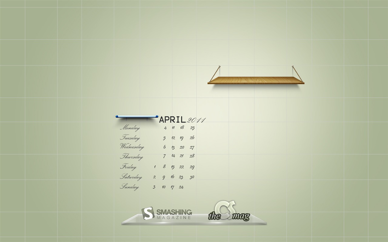 April 2011 Calendar Wallpaper (2) #12 - 1280x800