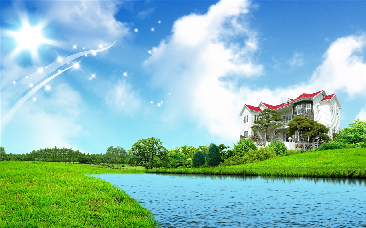 陽光燦爛的夏天 PS風景壁紙(二) #12 - 1280x800