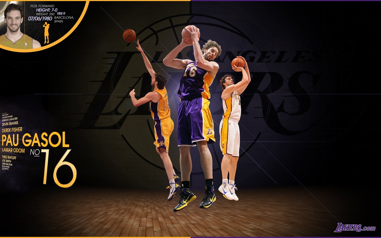 NBA 2010-11 temporada, Los Angeles Lakers Fondo de Pantalla #10 - 1280x800