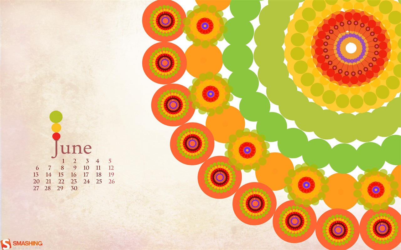 2011年6月 月曆壁紙(一) #1 - 1280x800