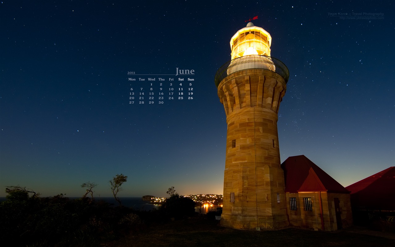 2011年6月 月曆壁紙(一) #3 - 1280x800