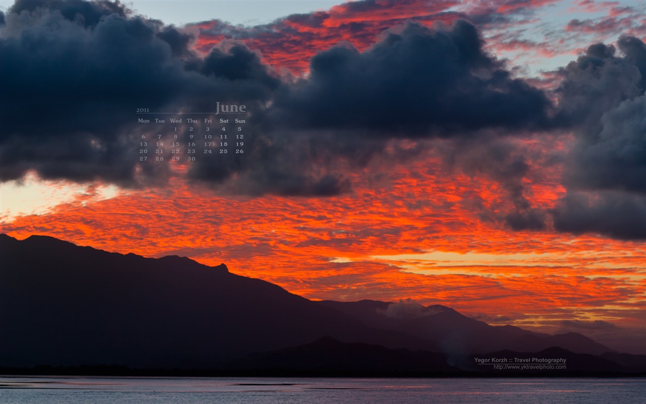 2011年6月 月历壁纸(一)6 - 1280x800