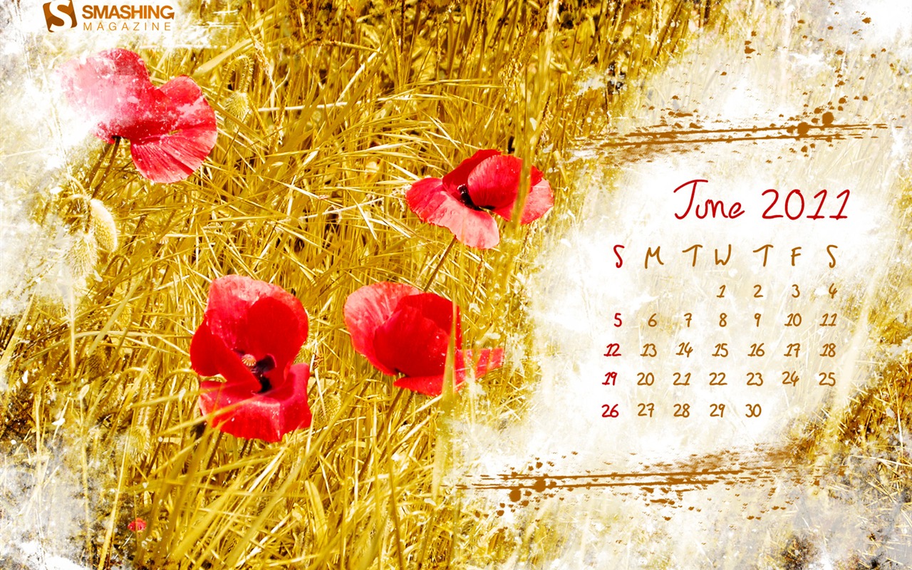 Juni 2011 Kalender Wallpaper (2) #6 - 1280x800