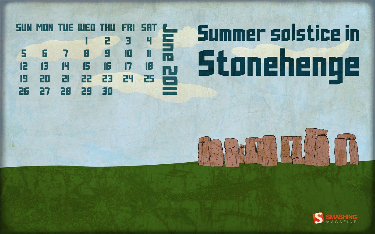 Juni 2011 Kalender Wallpaper (2) #9 - 1280x800