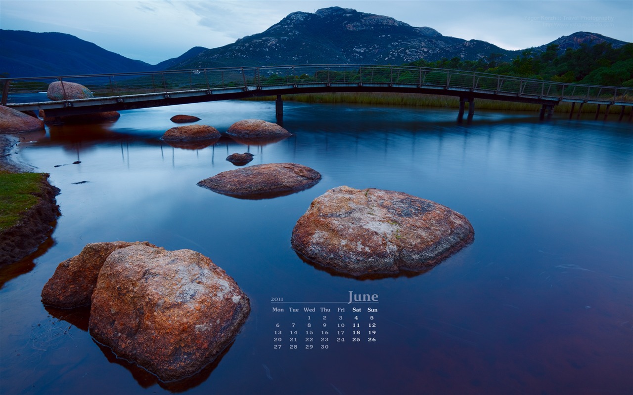 Juni 2011 Kalender Wallpaper (2) #20 - 1280x800