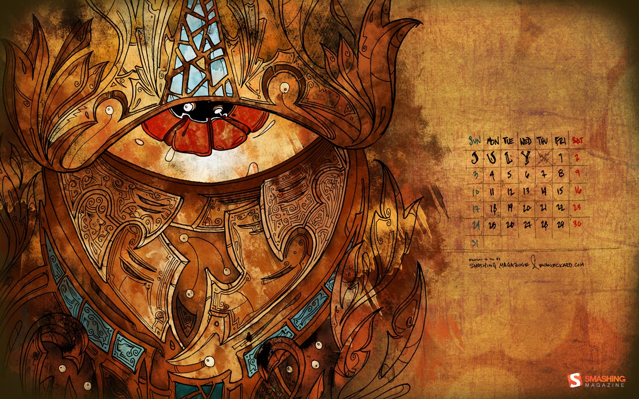 2011年7月 月曆壁紙(一) #10 - 1280x800