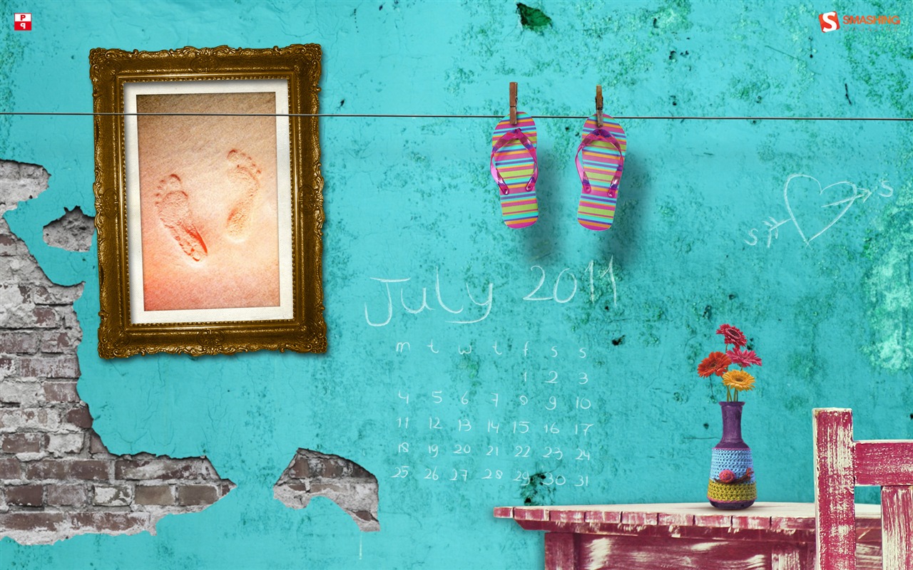 Juli 2011 Kalender Wallpaper (2) #1 - 1280x800