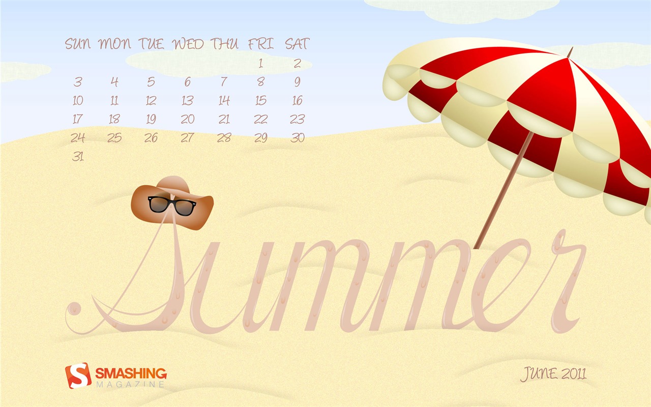 July 2011 Calendar Wallpaper (2) #5 - 1280x800