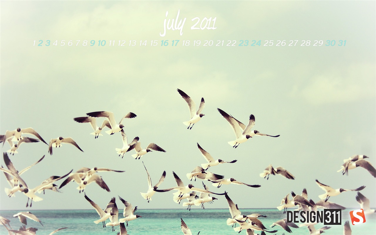 Juli 2011 Kalender Wallpaper (2) #6 - 1280x800