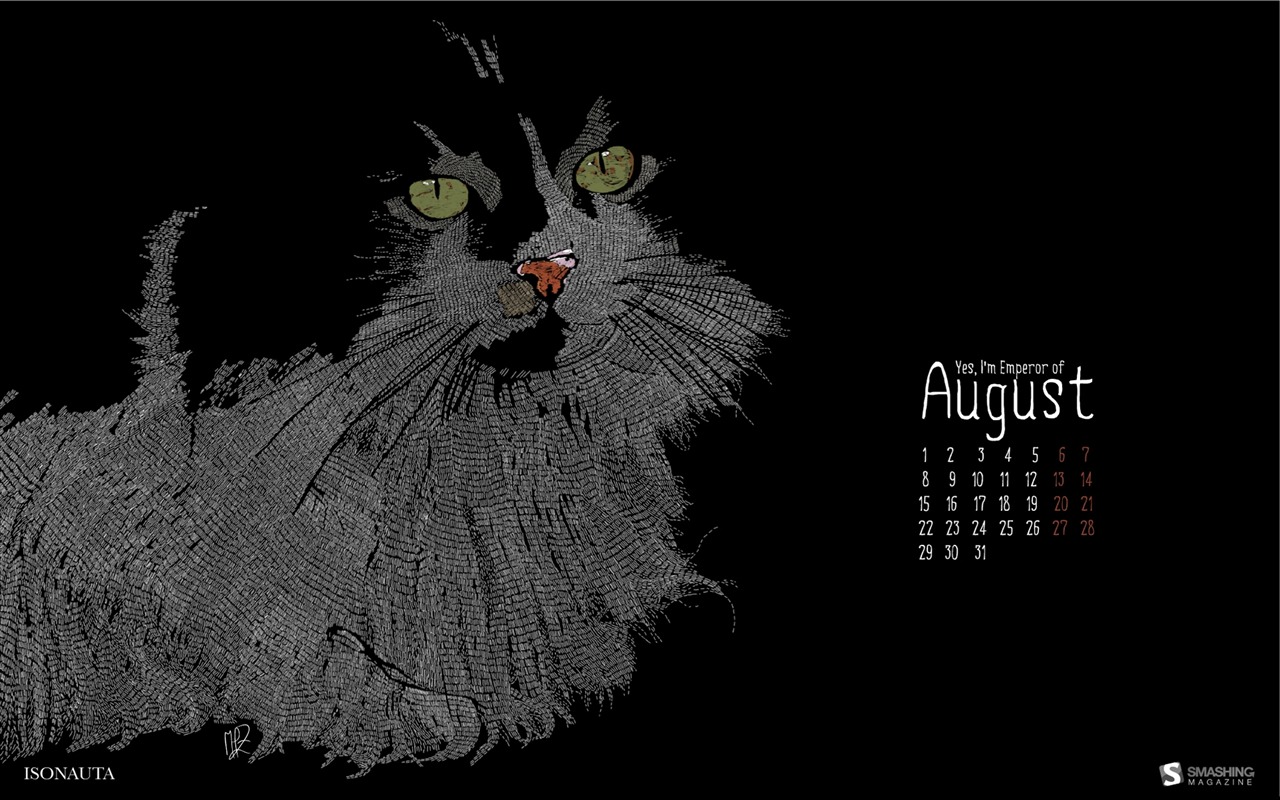 2011年8月 月曆壁紙(二) #14 - 1280x800