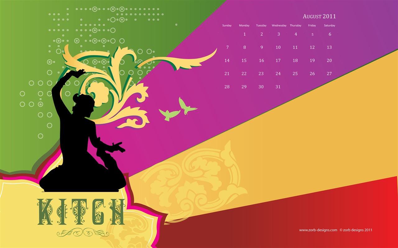 August 2011 calendar wallpaper (2) #18 - 1280x800