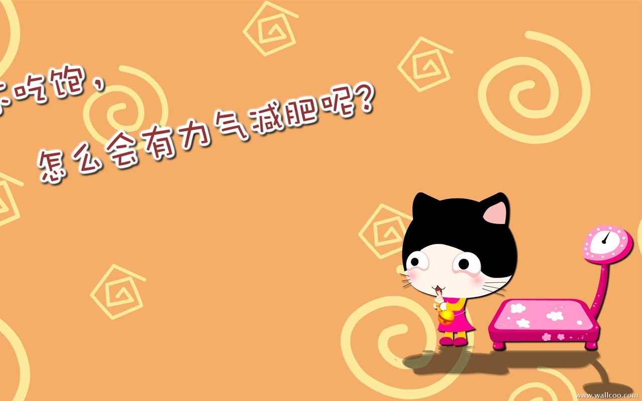 貓咪寶貝 卡通壁紙(三) #19 - 1280x800