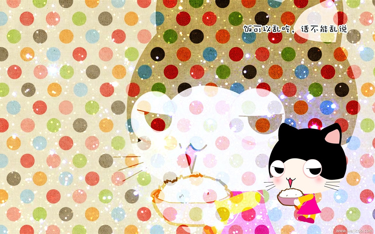 Dětská kočka karikatury tapety (4) #5 - 1280x800