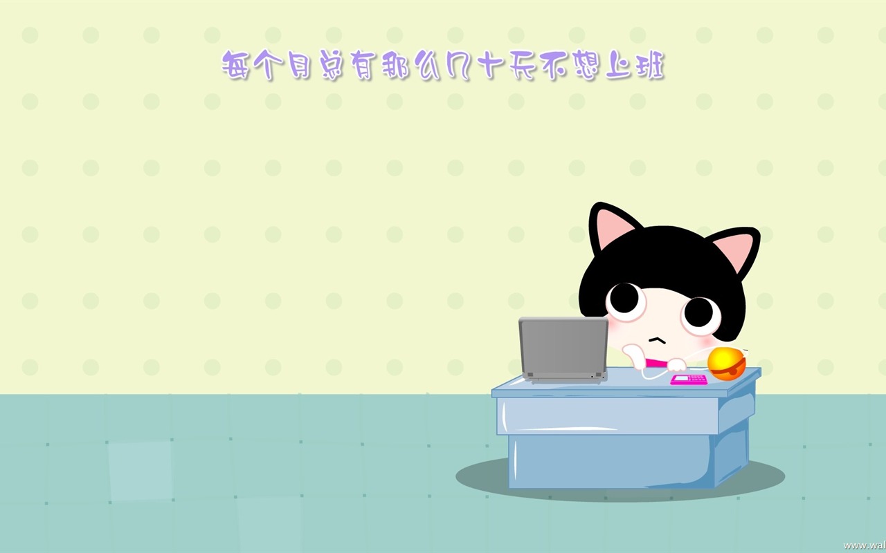 Bebé gato de dibujos animados fondos de pantalla (5) #3 - 1280x800