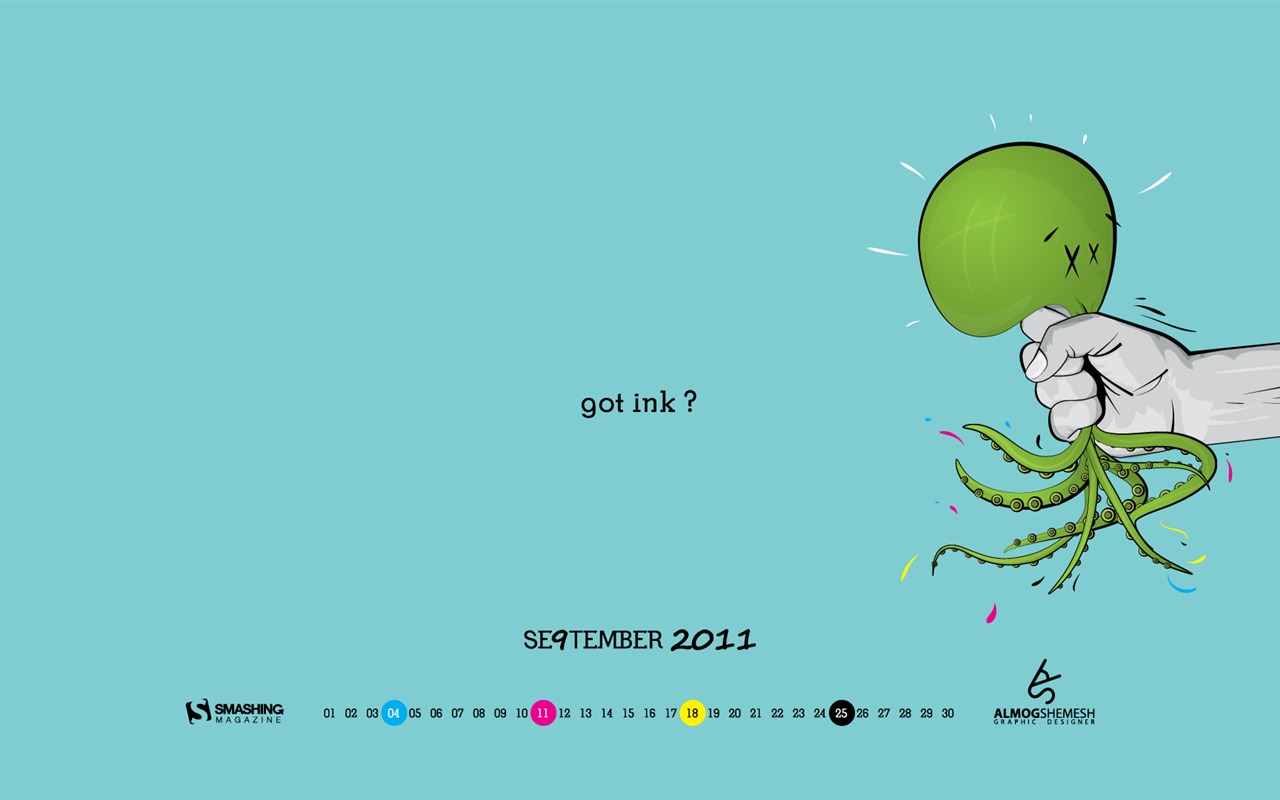 September 2011 Kalender Wallpaper (1) #16 - 1280x800