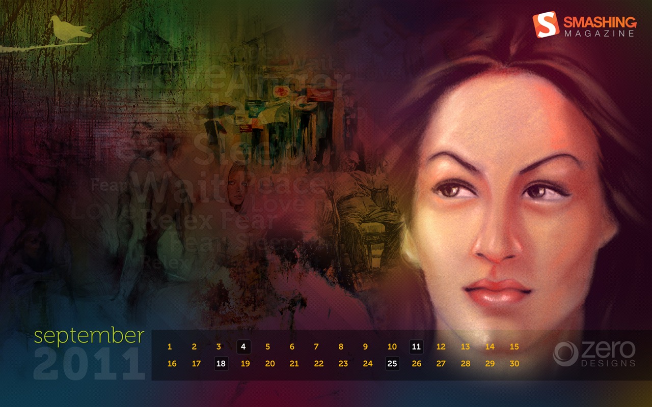 September 2011 Calendar Wallpaper (2) #5 - 1280x800