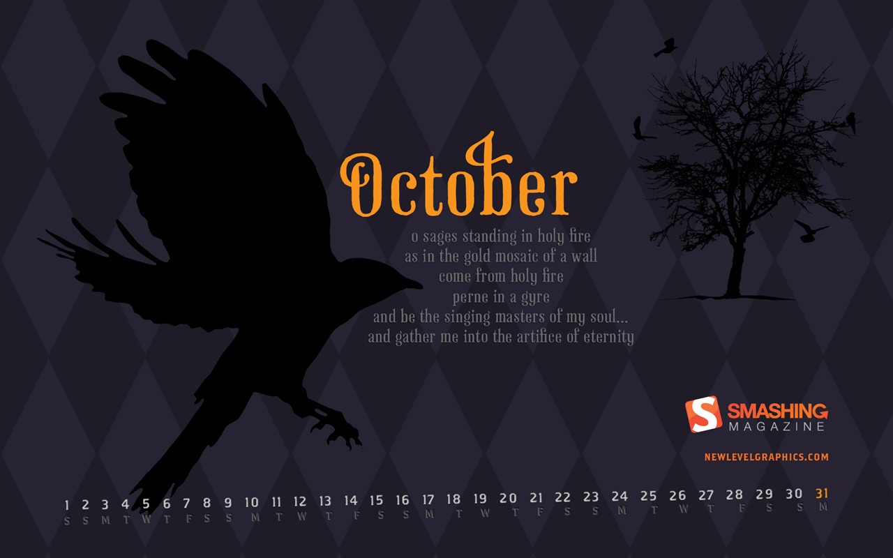 October 2011 Calendar Wallpaper (2) #8 - 1280x800