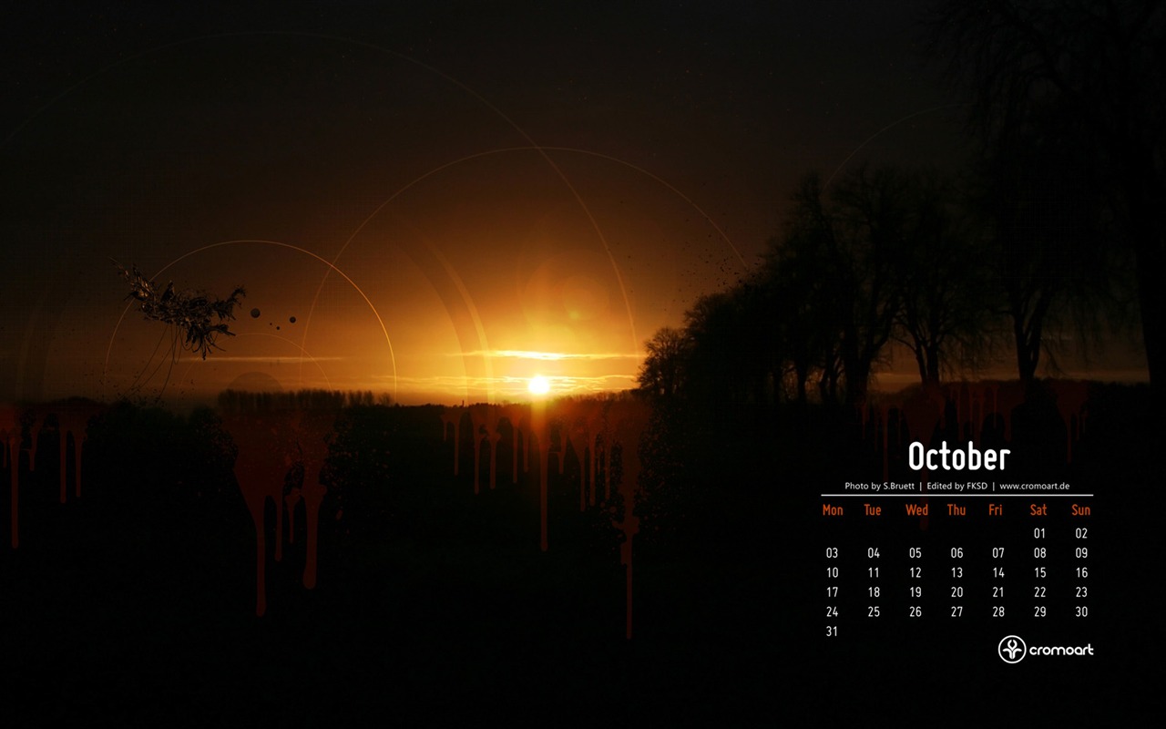 2011년 10월 달력 월페이퍼 (2) #16 - 1280x800