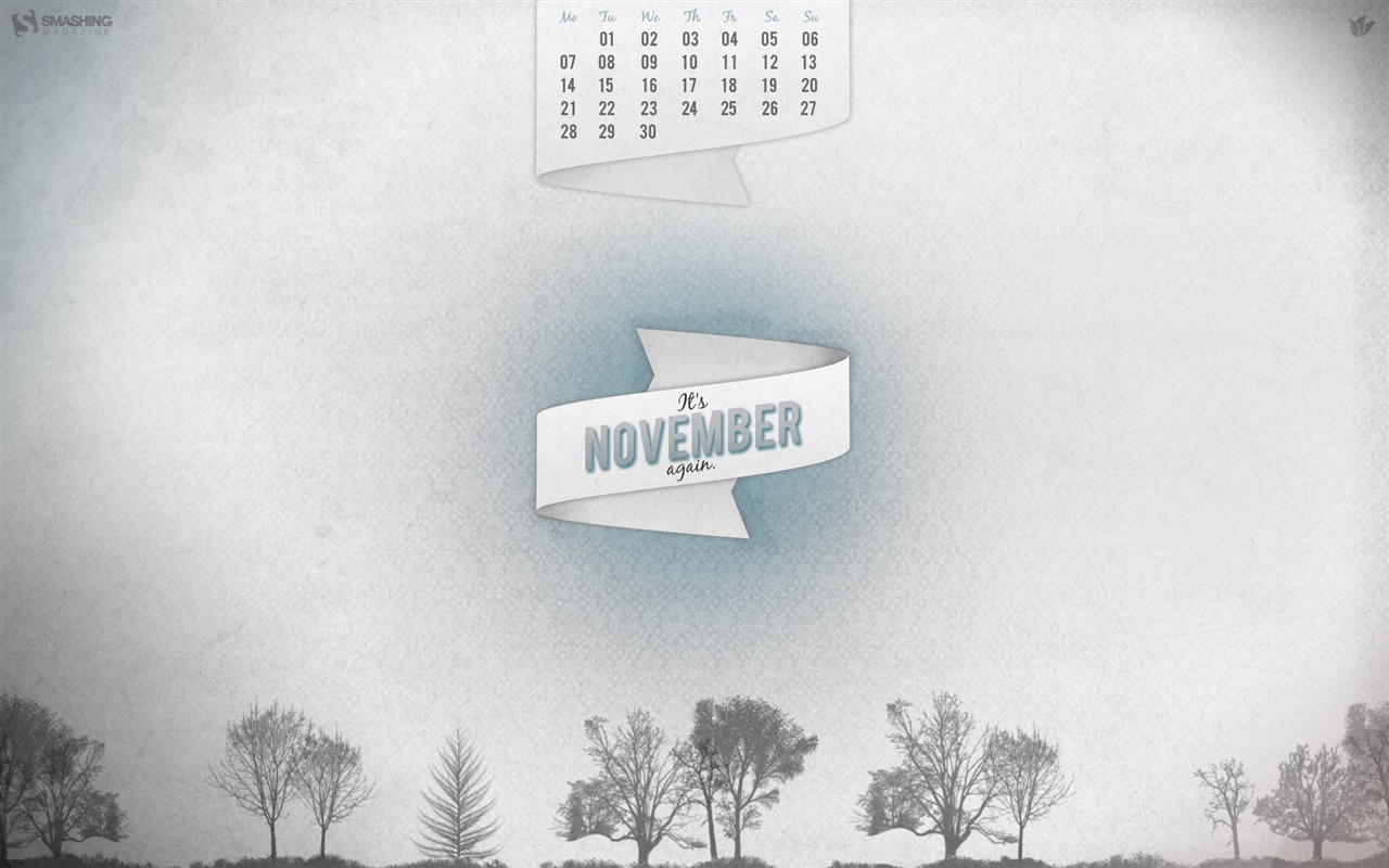 Novembre 2011 Calendar Wallpaper (1) #14 - 1280x800