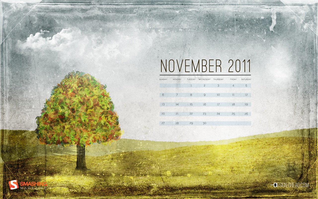 November 2011 Kalender Wallpaper (2) #4 - 1280x800