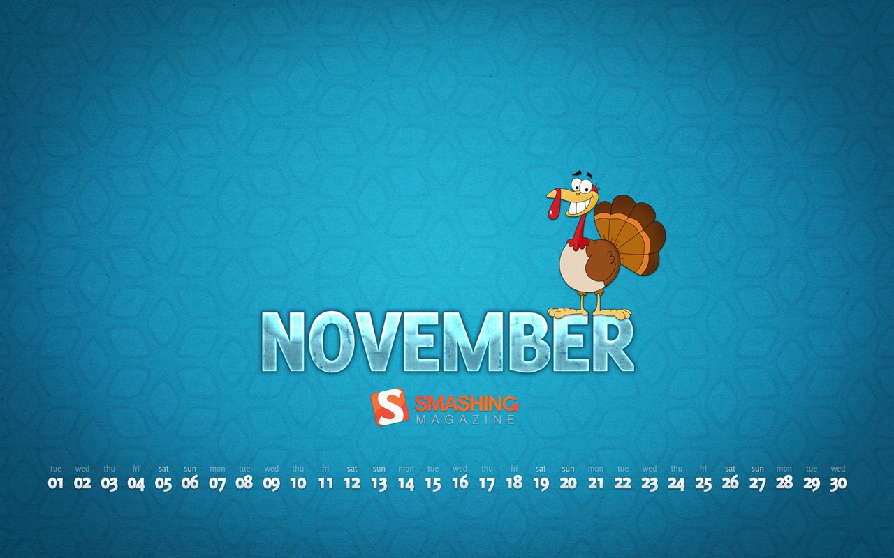Novembre 2011 Calendar Wallpaper (2) #6 - 1280x800