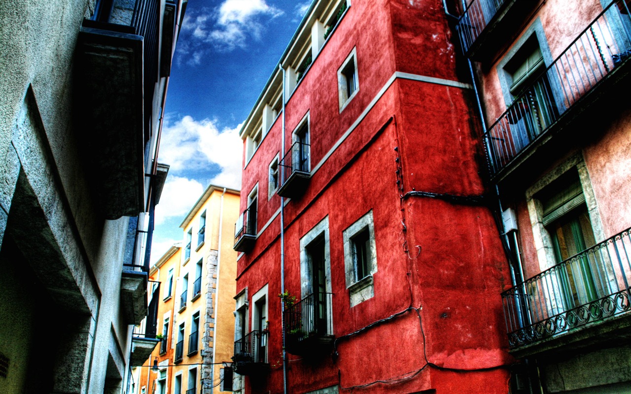 Spanien Girona HDR-Stil Hintergrundbilder #4 - 1280x800