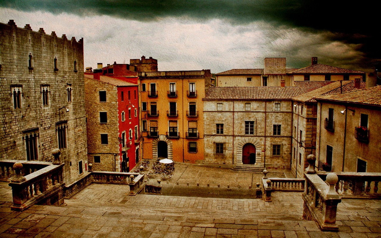 Spanien Girona HDR-Stil Hintergrundbilder #6 - 1280x800