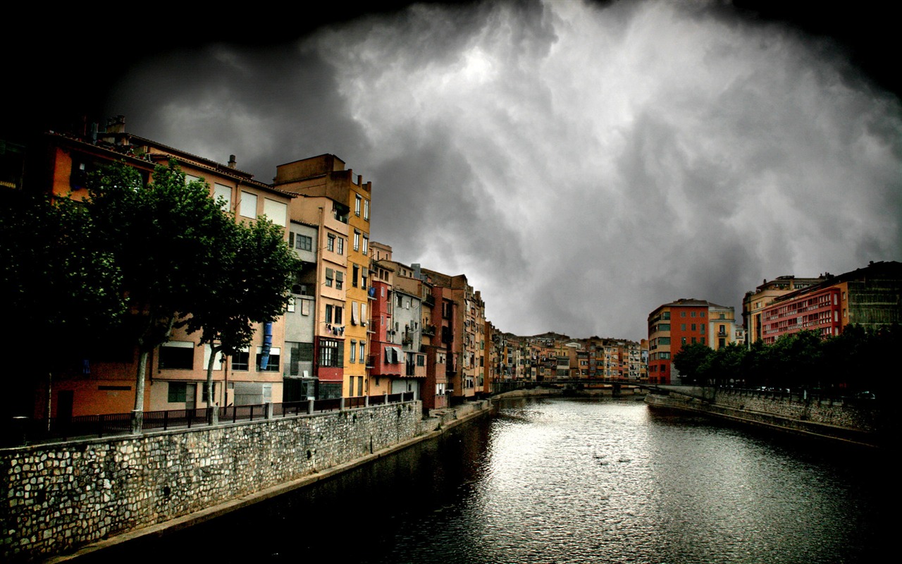 Spanien Girona HDR-Stil Hintergrundbilder #8 - 1280x800
