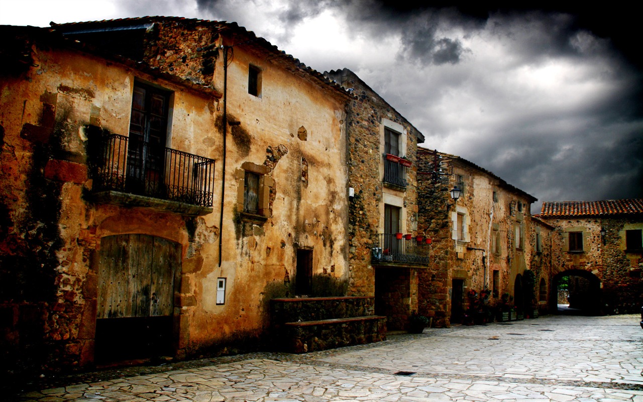Spanien Girona HDR-Stil Hintergrundbilder #11 - 1280x800