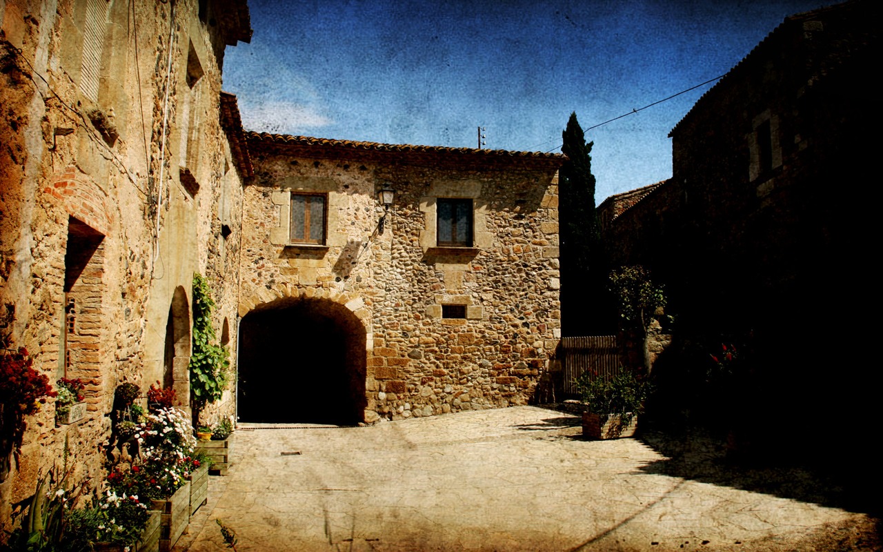 Spanien Girona HDR-Stil Hintergrundbilder #13 - 1280x800