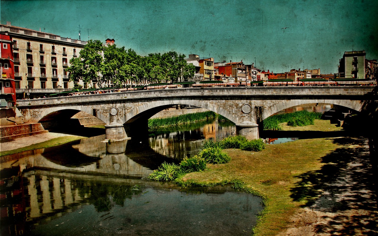 Spanien Girona HDR-Stil Hintergrundbilder #15 - 1280x800