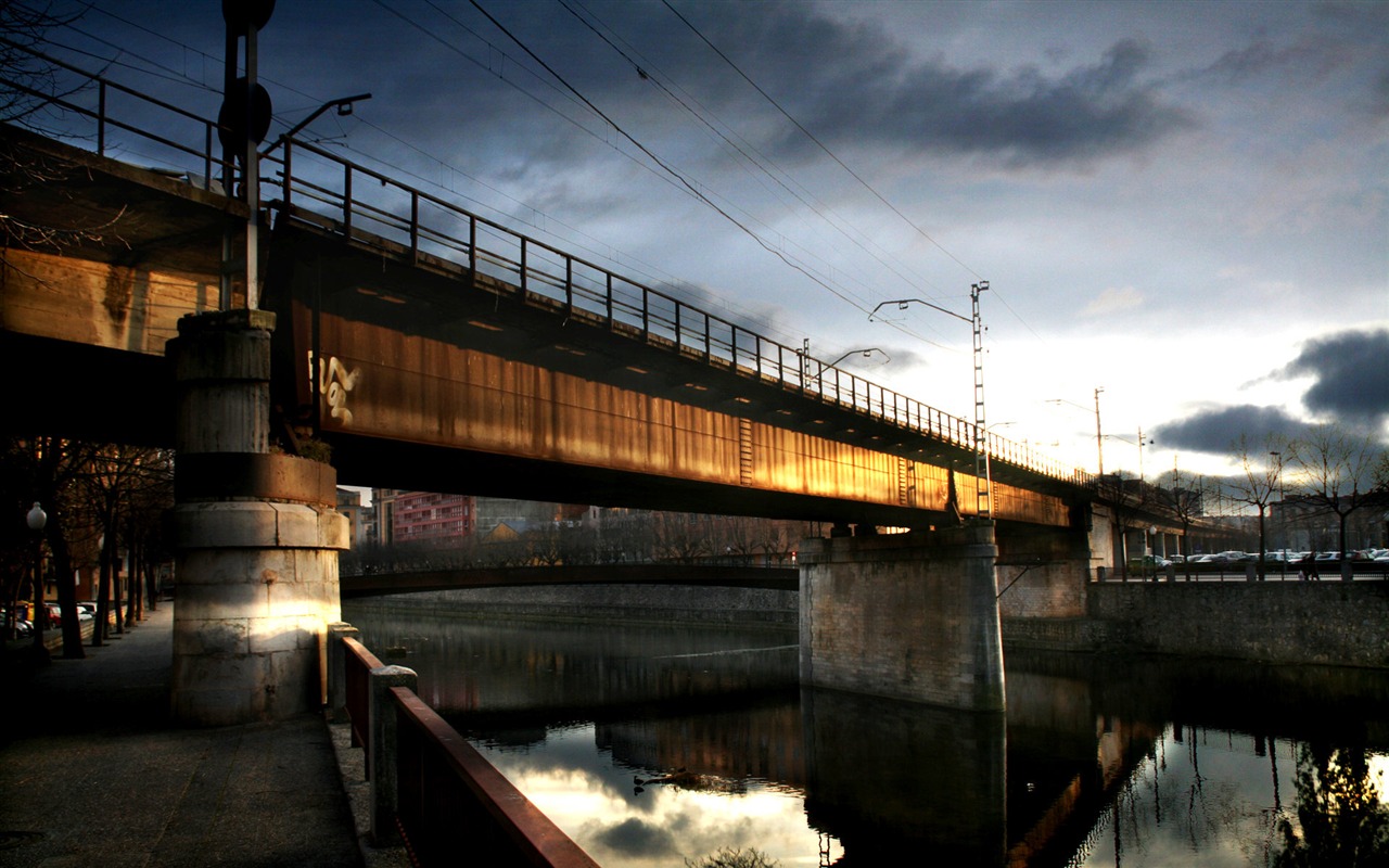 Španělsko Girona HDR-styl tapety #17 - 1280x800