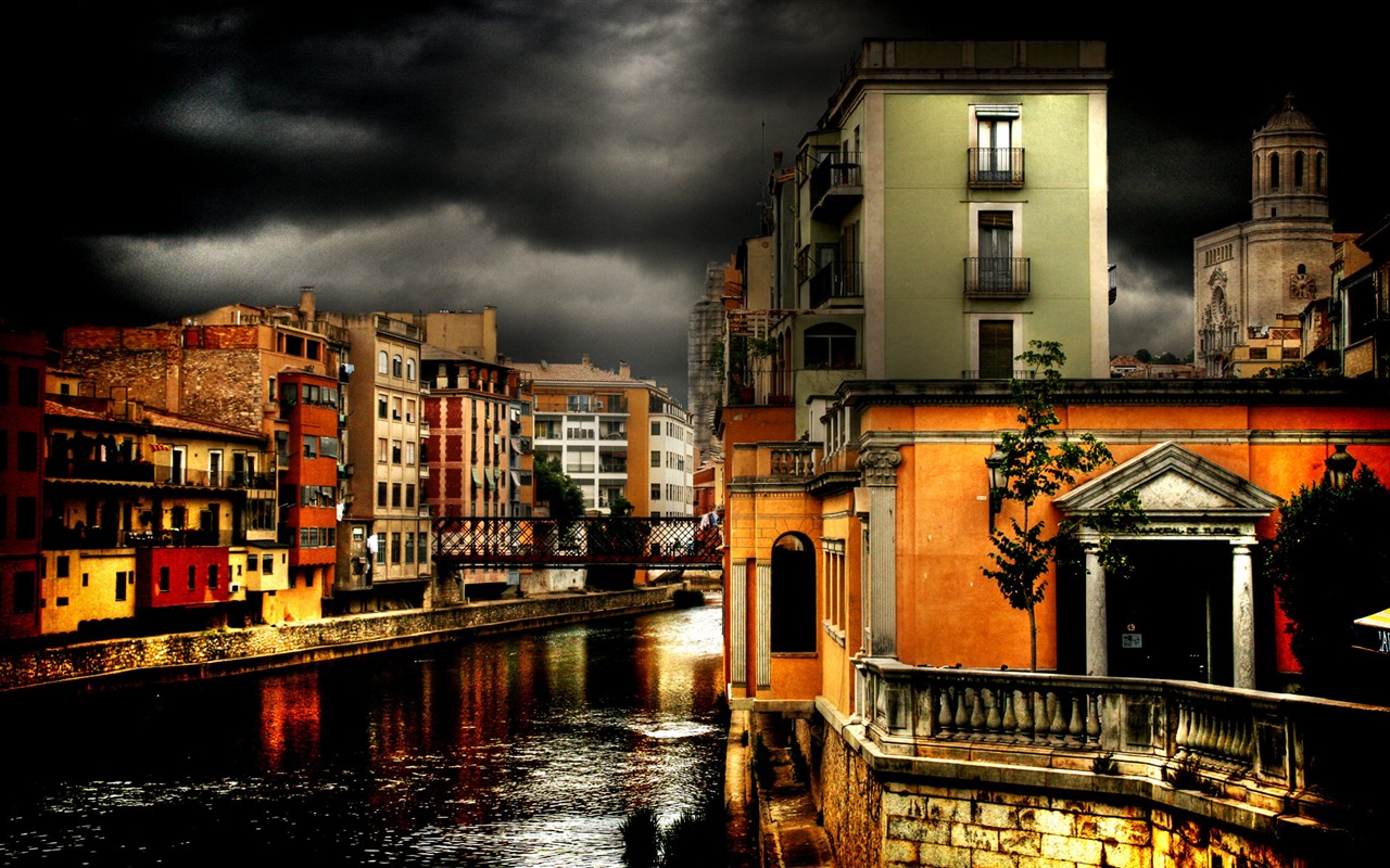 Spanien Girona HDR-Stil Hintergrundbilder #20 - 1280x800