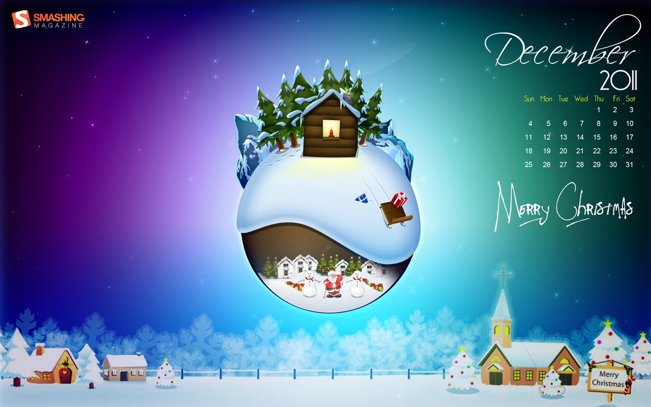 Dezember 2011 Kalender Wallpaper (1) #1 - 1280x800