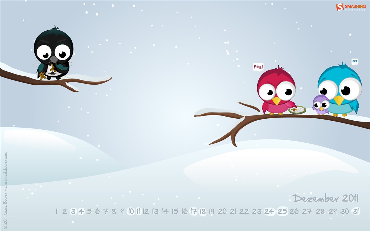 December 2011 Calendar wallpaper (1) #5 - 1280x800