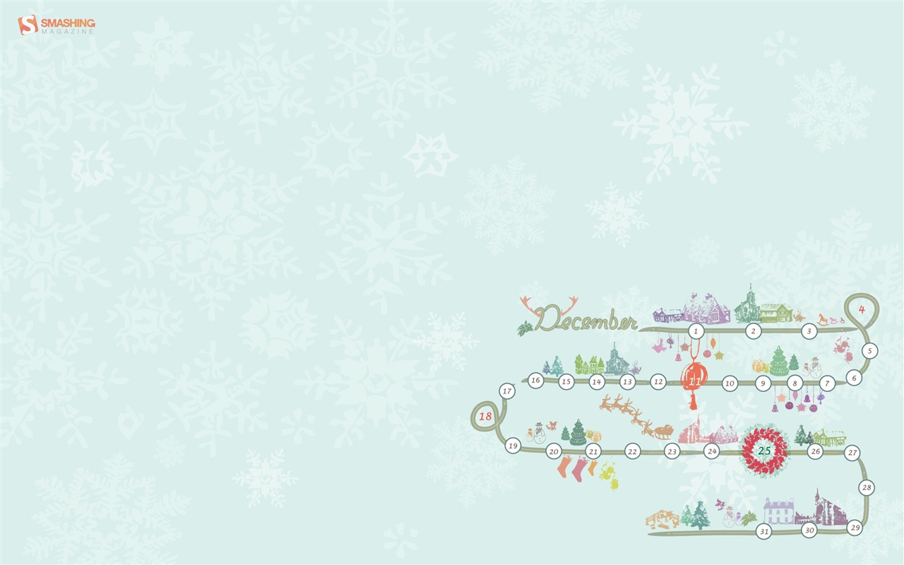 Dezember 2011 Kalender Wallpaper (1) #15 - 1280x800