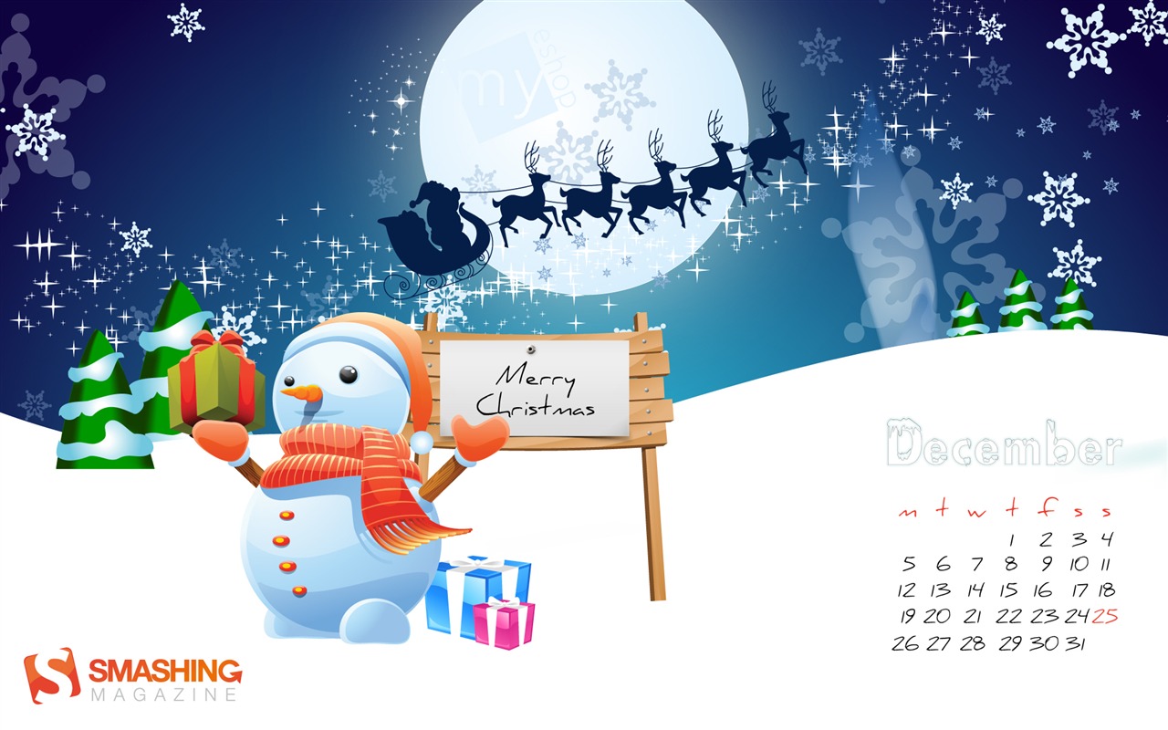 Dezember 2011 Kalender Wallpaper (2) #4 - 1280x800