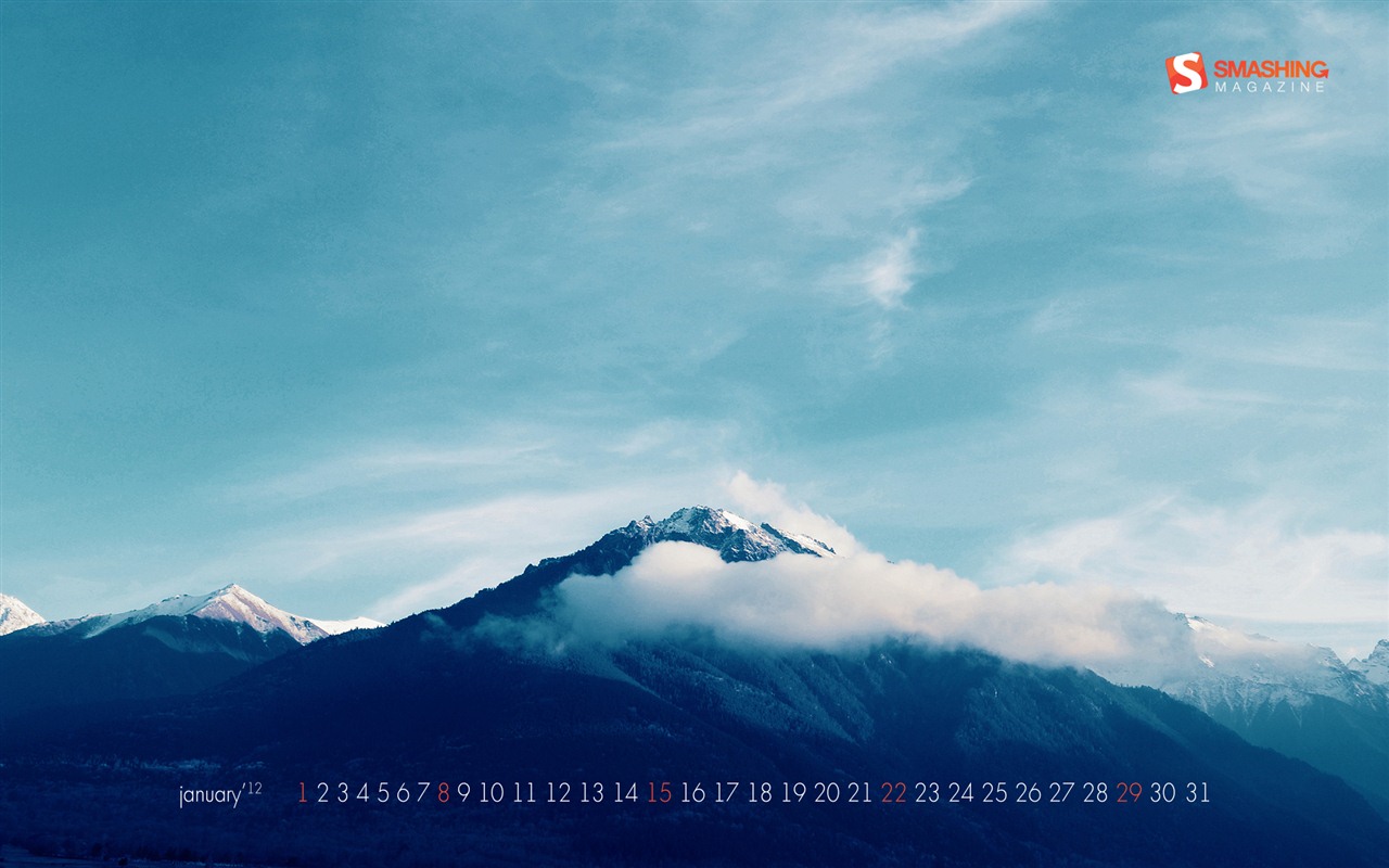 Januar 2012 Kalender Wallpapers #7 - 1280x800