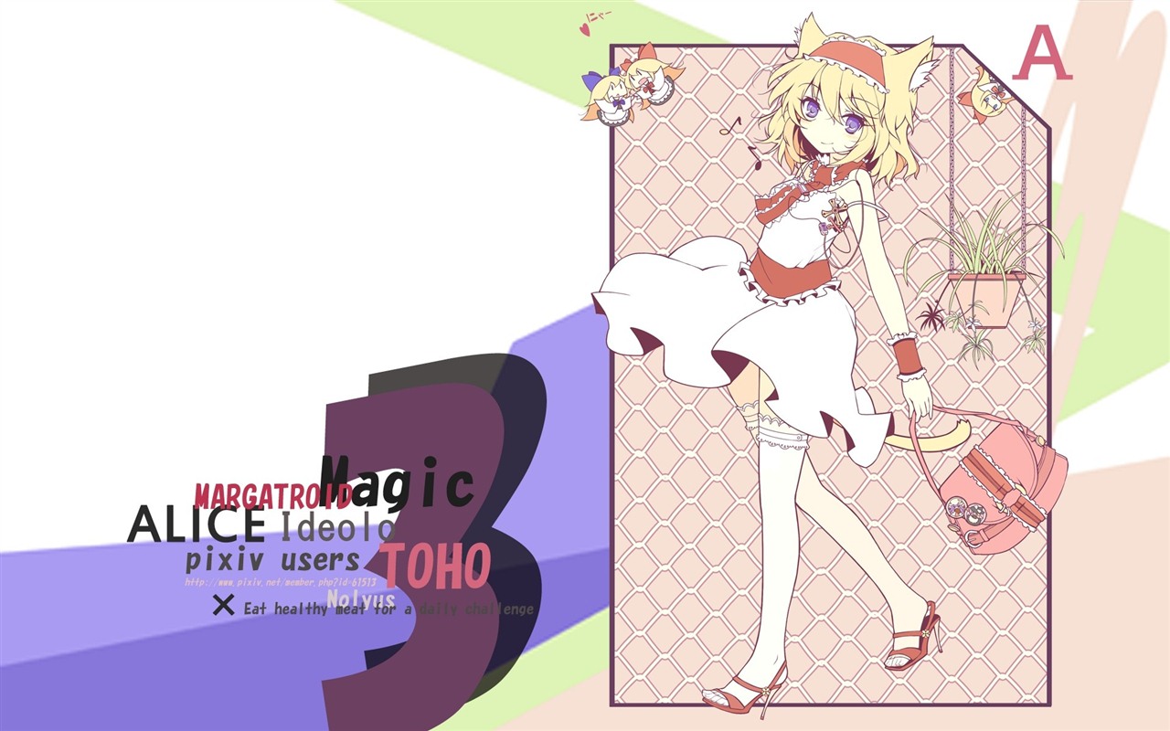 Touhou projekt karikatura HD tapety na plochu #3 - 1280x800