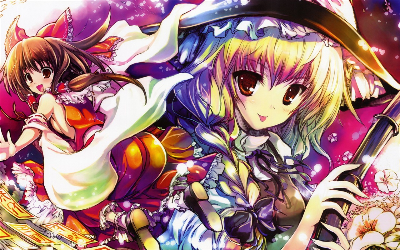 Touhou projekt karikatura HD tapety na plochu #12 - 1280x800