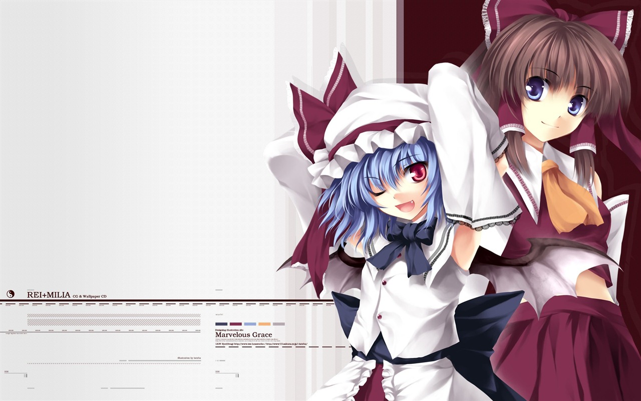 Touhou projekt karikatura HD tapety na plochu #13 - 1280x800