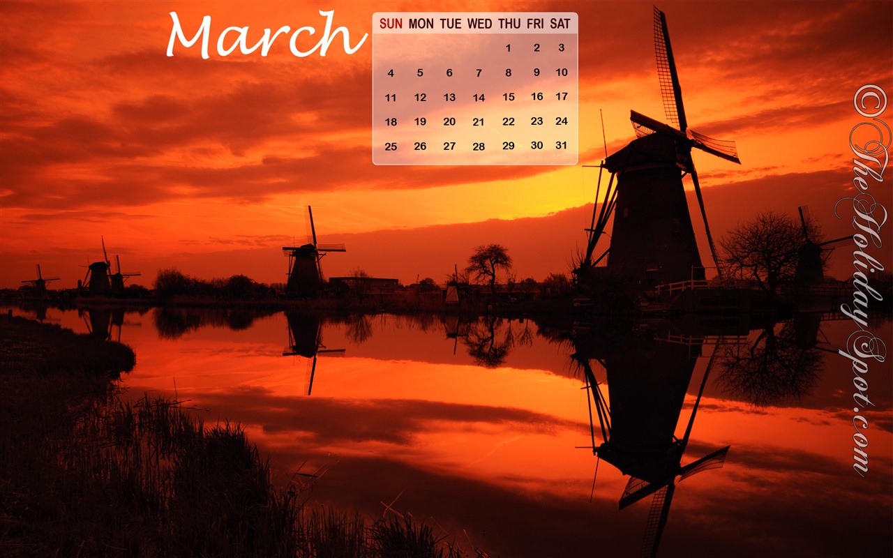 März 2012 Kalender Wallpaper #20 - 1280x800