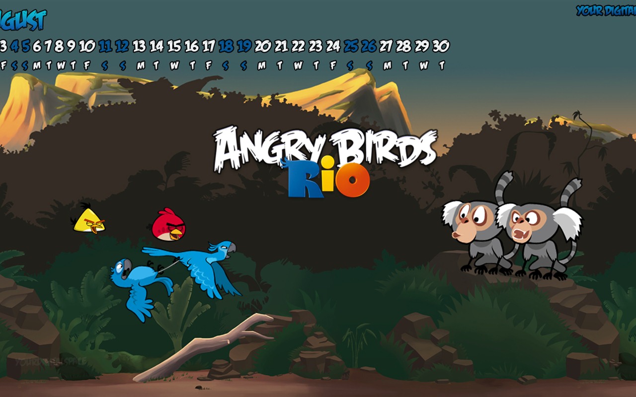 Angry Birds 憤怒的小鳥 2012年年曆壁紙 #3 - 1280x800